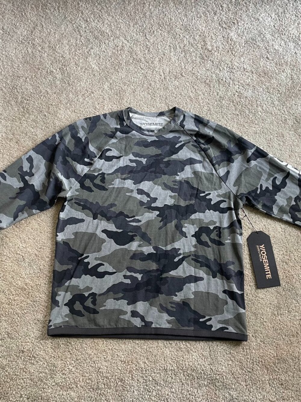 Yosemite James Perse Camo Long Sleeve Shirt Men's S Size 1 NWT $350 MCHJ3239FS